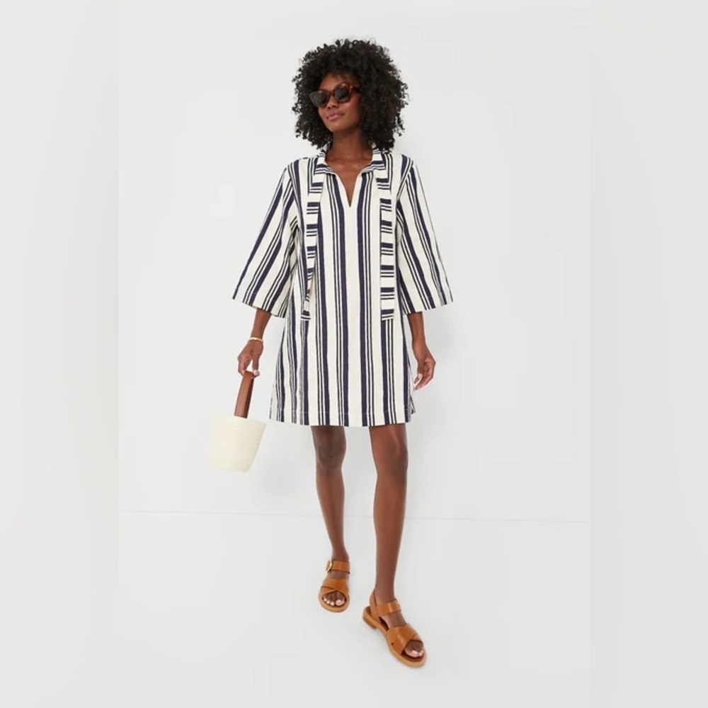 TUCKERNUCK | Navy Stripe Montauk Dress Medium